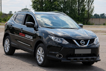 Nissan Qashqai 2007–2010 Přední ochranný rám ST015 Black (nerez) fotografie 3