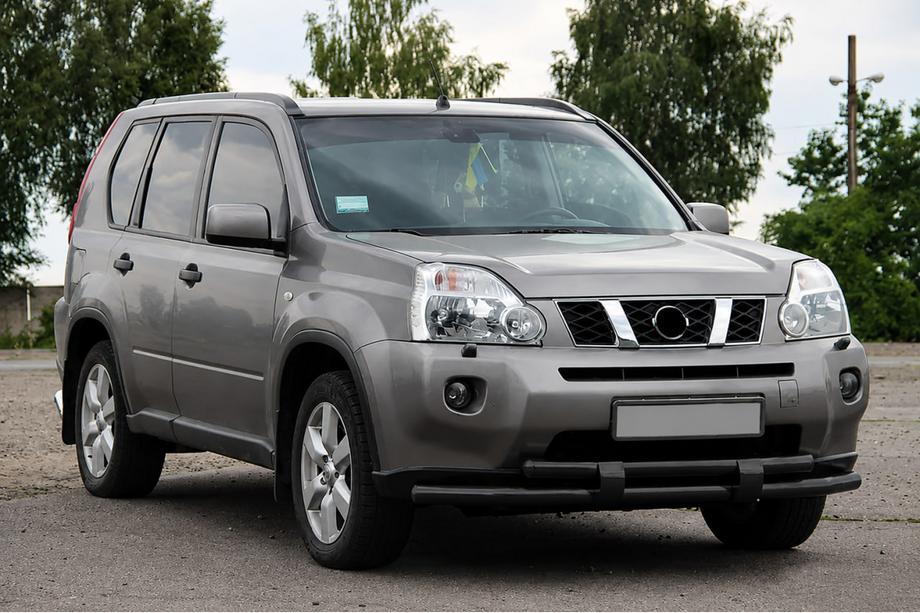 Nissan X-trail T31 2007–2014 Přední ochranný rám ST015/2 Black (nerez) Image