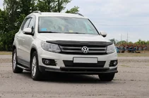 Volkswagen Tiguan 2007–2016 Přední ochranný rám ST016 Black (nerez) fotografie 2