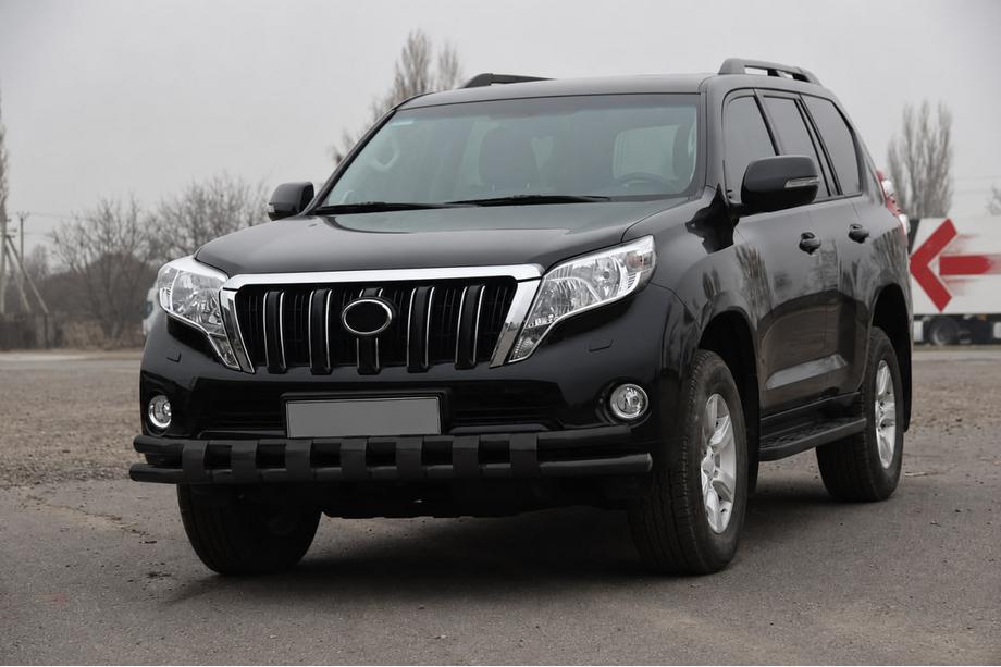 Toyota Land Cruiser Prado 150 2009–2023 Přední ochranný rám ST016-2 Black (nerez) Fotografie 2
