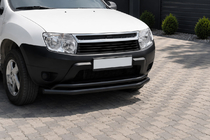 Renault Duster 2008–2017 Přední ochranný rám ST017 Black (nerez) fotografie 1