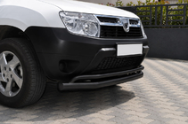 Renault Duster 2008–2017 Přední ochranný rám ST017 Black (nerez) fotografie 2