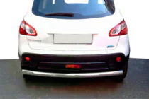 Nissan Qashqai 2010–2014 Zadní rovný ochranný rám (nerez) fotografie 2