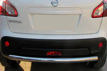Nissan Qashqai 2010–2014 Zadní rovný ochranný rám (nerez) fotografie 1