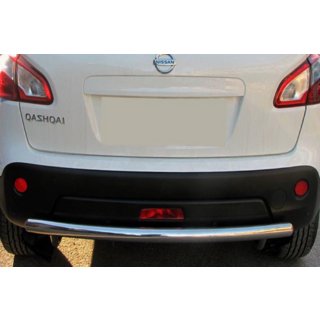 Zadní rovný ochranný rám (nerez) Nissan Qashqai 2010–2014 fotografie 1