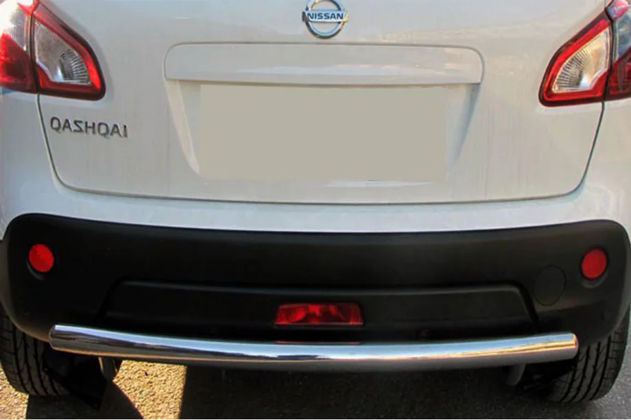 Nissan Qashqai 2010–2014 Zadní rovný ochranný rám (nerez) Image