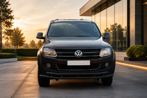 Volkswagen Amarok 2010–2022 Přední ochranný rám ST018-2 Black (nerez) fotografie 1