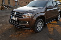 Volkswagen Amarok 2010–2022 Přední ochranný rám ST018-2 Black (nerez) fotografie 2