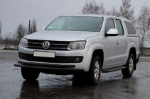 Volkswagen Amarok 2010–2022 Přední ochranný rám ST018-2 Black (nerez) fotografie 4