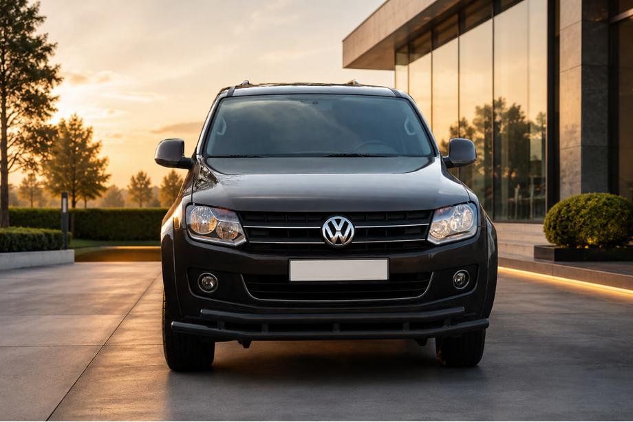 Volkswagen Amarok 2010–2022 Přední ochranný rám ST018-2 Black (nerez) Image