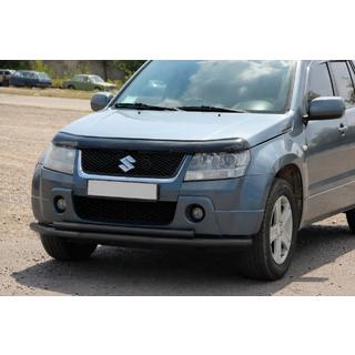 Přední dvojitý ochranný rám 60/42 mm Black (nerez) Suzuki Grand Vitara 2005–2017 fotografie 2