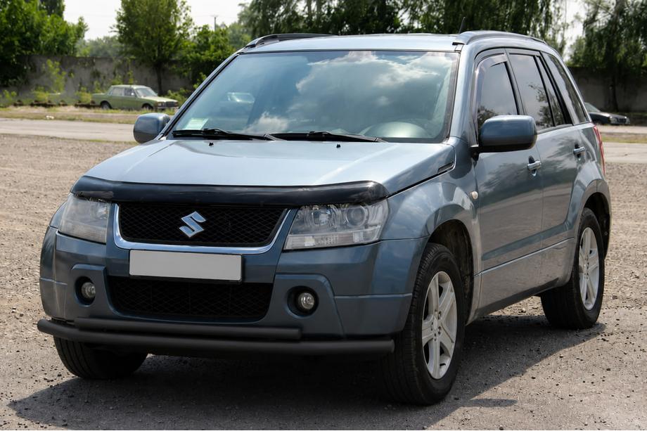 Suzuki Grand Vitara 2005–2017 Přední dvojitý ochranný rám 60/42 mm Black (nerez) Image