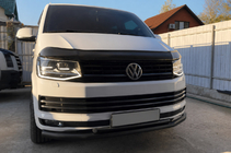 Volkswagen T6 2015–2024 Přední dvojitý ochranný rám ST011 Black (nerez) fotografie 1