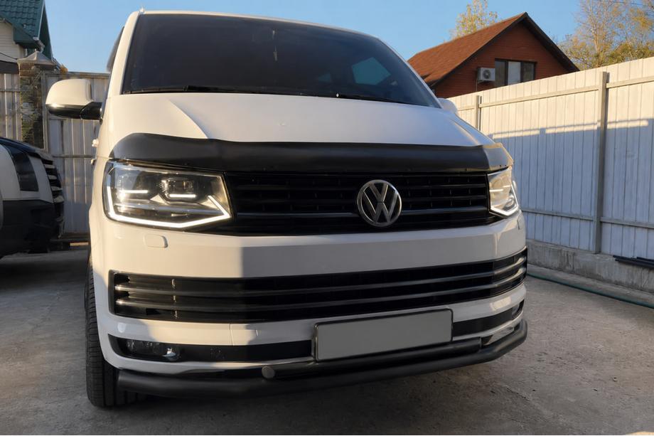 Volkswagen T6 2015–2024 Přední dvojitý ochranný rám ST011 Black (nerez) Image