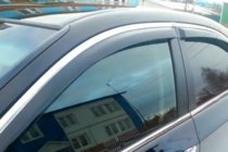 Lexus LS 2007–2017 Okenní deflektory s chromovanou lištou Long (HIC, 4 ks) fotografie 2