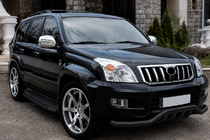 Toyota Land Cruiser Prado 120 2002–2009 Přední ochranný rám ST011 Black (nerez.) fotografie 1