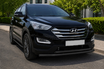 Hyundai Santa Fe 3 2012–2018 Přední ochranný rám ST014 Black (nerez) fotografie 1