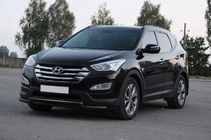 Hyundai Santa Fe 3 2012–2018 Přední ochranný rám ST014 Black (nerez) fotografie 4