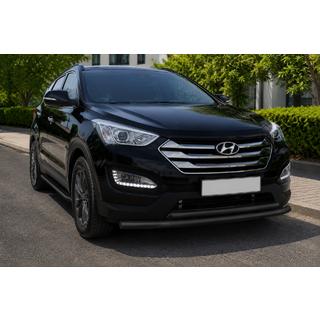 Přední ochranný rám ST014 Black (nerez) Hyundai Santa Fe 3 2012–2018 fotografie 1