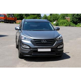 Přední ochranný rám ST014 Black (nerez) Hyundai Santa Fe 3 2012–2018 fotografie 3