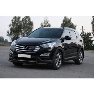 Přední ochranný rám ST014 Black (nerez) Hyundai Santa Fe 3 2012–2018 fotografie 4