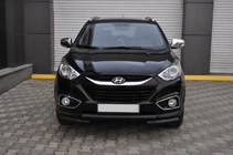Hyundai IX-35 2010–2015 Přední ochranný rám ST014-1 Black (nerez) fotografie 2
