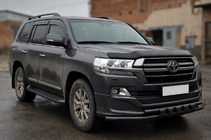 Toyota Land Cruiser 200 2007–2021 Přední ochranný rám ST015 Black (2015+, nerez) fotografie 2