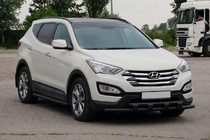 Hyundai Santa Fe 3 2012–2018 Přední ochranný rám ST015 Black (nerez) fotografie 3