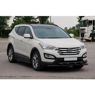 Přední ochranný rám ST015 Black (nerez) Hyundai Santa Fe 3 2012–2018 fotografie 3