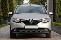Renault Sandero 2013–2022 Přední ochranný rám ST015 Black (nerez) fotografie 2