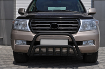 Toyota Land Cruiser 200 2007–2021 Přední ochranný rám WT002 Black (nerez) fotografie 1