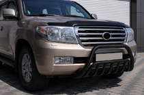 Toyota Land Cruiser 200 2007–2021 Přední ochranný rám WT002 Black (nerez) fotografie 2