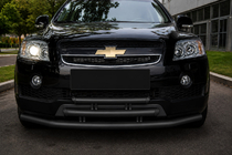 Chevrolet Captiva 2006–2019 Přední trojitý ochranný rám Black (nerez) fotografie 1