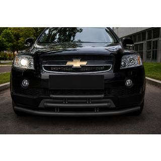Přední trojitý ochranný rám Black (nerez) Chevrolet Captiva 2006–2019