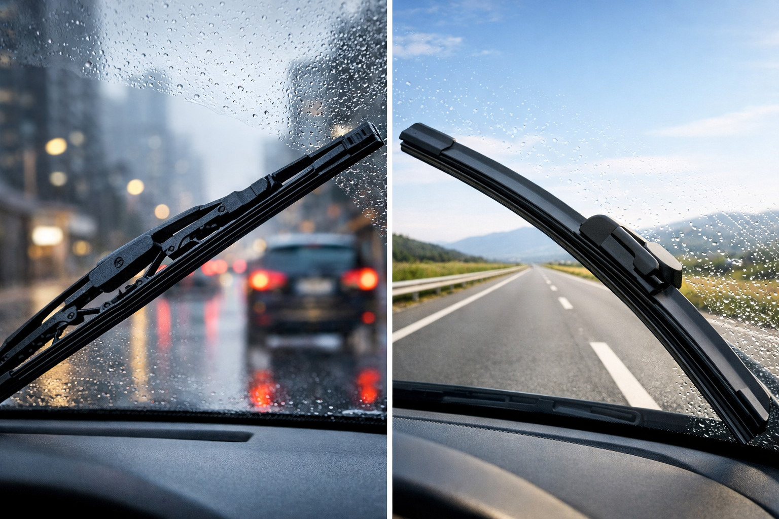 Rámové nebo bezrámové stěrače: co je lepší do města i na dálnici