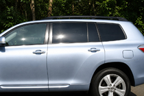 Toyota Highlander 2008–2013 Střešní ližiny černé OEM (hliník) fotografie 1