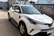 Toyota C-HR 2016–2023 Integrované střešní podélníky šedé OEM (ABS plast, montáž lepením) fotografie 5
