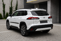 Toyota Corolla Cross 2020– Integrované střešní ližiny černé OEM (ABS plast, montáž lepením) fotografie 2