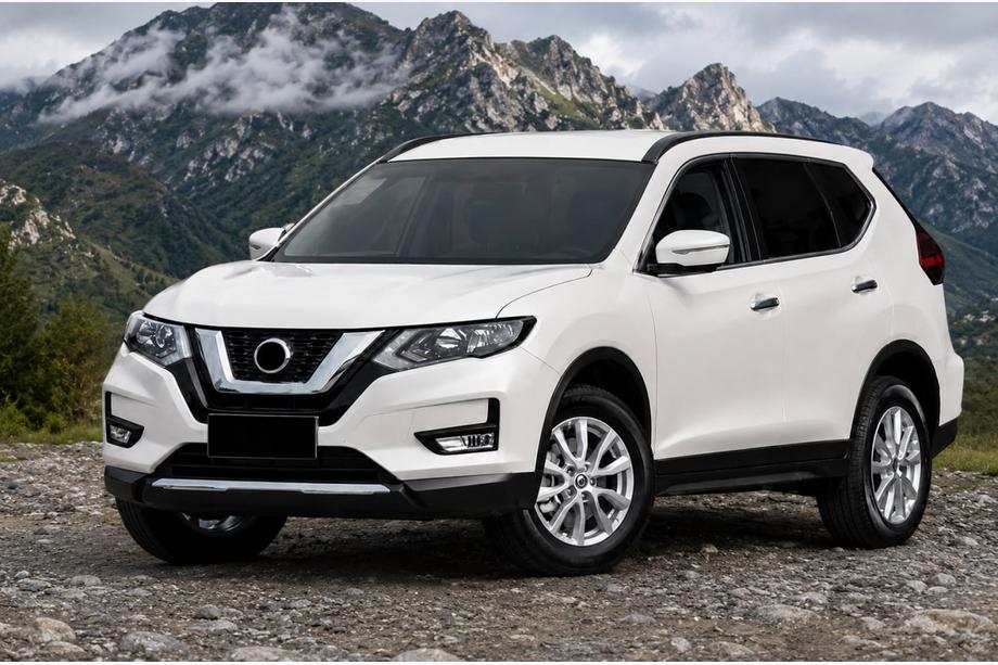 Nissan X-trail T32/Rogue 2014–2021 Integrované střešní podélníky černé OEM (pro X-trail, hliník, montáž lepením) Image