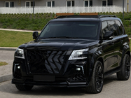 Nissan Patrol Y62 2010–2024 Střešní podélníky černé (hliník) fotografie 2