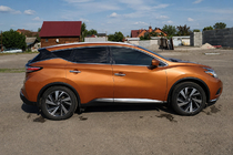 Nissan Murano 2014– Strešní relingy šedé OEM (ABS plast, montáž lepením) fotografie 1