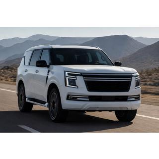 Integrované střešní podélníky šedé OEM (hliník) Nissan Patrol Y63 2025– fotografie 2