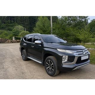 Integrované střešní ližiny šedé OEM (2019-, hliník) Mitsubishi Pajero Sport 2015– fotografie 2