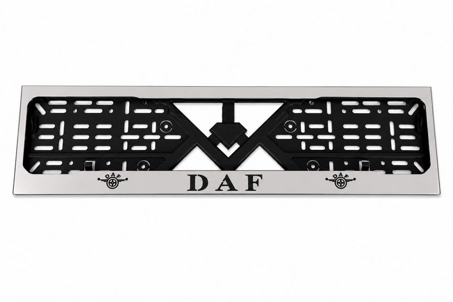DAF Chromovaný rámeček na SPZ (1 ks, nerezová ocel) Image