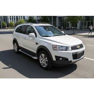 Boční nášlapy Allmond White (2 ks, hliník) Chevrolet Captiva 2006–2019 fotografie 1