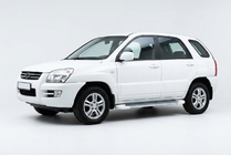 Kia Sportage 2004–2010 Boční nášlapy Allmond White (2 ks, hliník) fotografie 1