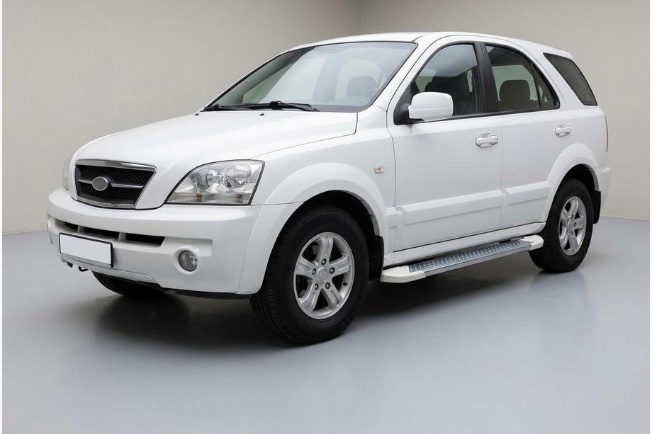 Kia Sorento I BL 2002–2009 Boční nášlapy Allmond White (2 ks, hliník) Fotografie 1