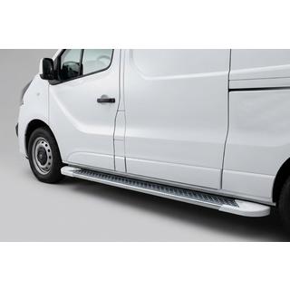 Boční nášlapy Allmond White (2 ks, hliník) Renault Trafic 2001–2015