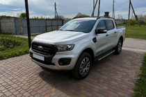 Ford Ranger 2011–2022 Černé OEM střešní ližiny (ABS plast, montáž lepením) fotografie 1