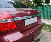 Chevrolet Aveo T250 2005–2011 Zadní lišta (nerez) fotografie 2